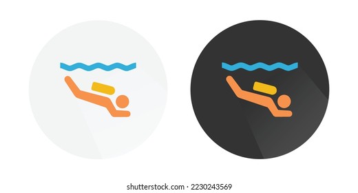 Scuba Diving icon, Diver vector illustration, water sports icon, snorkeling icon, diving logo Colorful vector icons