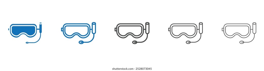 Scuba diving icon Isolated flat vector in outline