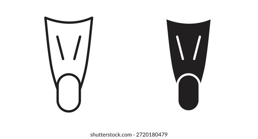 Icono de buceo en diseño de línea. Sencillo Vector de iconos