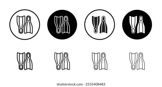 Scuba diving icon Simple thin outline