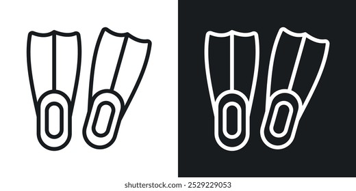 Scuba diving icon in Thin line black color. flat simple vector symbols illustration.