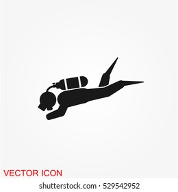 Scuba Diving icon vector