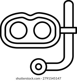Scuba Diving Icon Vector Element line icon design vector icons