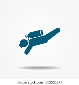 Scuba Diving icon, vector sign.