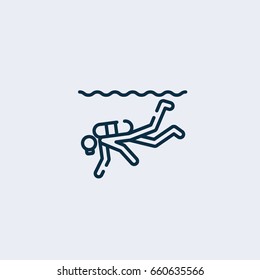 Scuba diving icon,Holiday icon