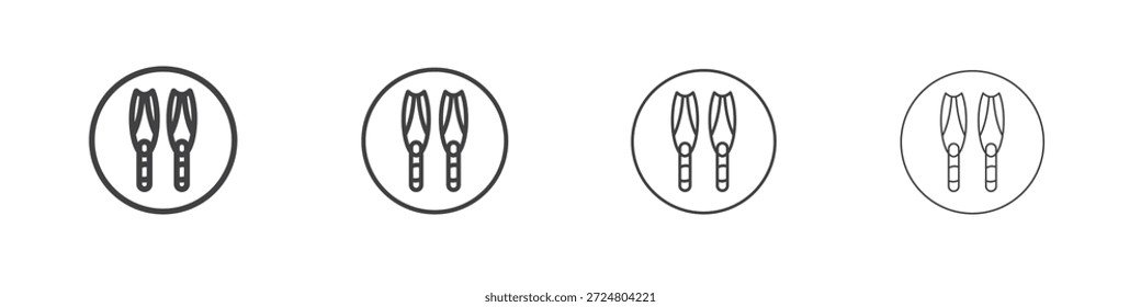 Iconos de buceo para gráficos y Diseño web.