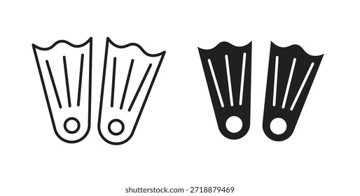 Conjunto de iconos de buceo aislados sobre fondo blanco Ilustración vectorial plana.