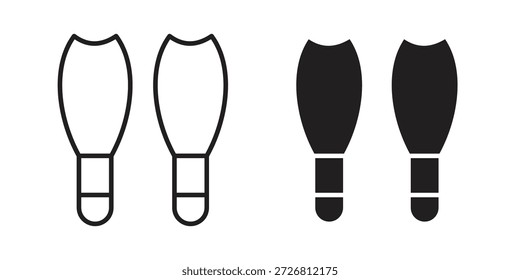 Scuba diving icons vector collection for web designs. flat icons