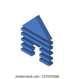 Scuba diving isometric left top view 3D icon
