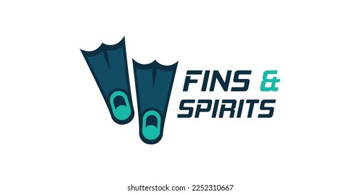 Scuba diving label emblem and designed elements.Sea dive, spearfishing, vector illustration.