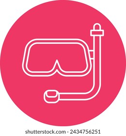 Diseño De Iconos De Círculo De Línea De Buceo Para Uso Personal Y Comercial.