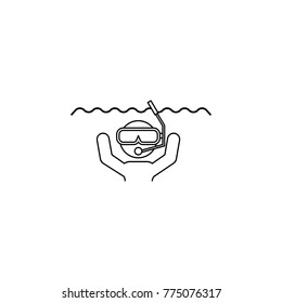 Scuba Diving line icon. Travel line icon. Element of holidays icon. Premium quality graphic design. Signs, outline symbols collection icon for websites, web design, mobile app on white background