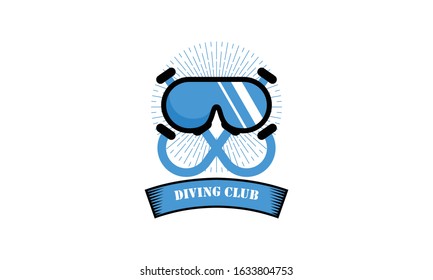 Scuba diving logo branding identity corporate illustration