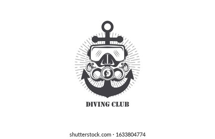 Scuba diving logo branding identity corporate illustration
