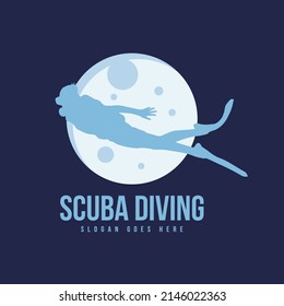 Vector de diseño de logotipo de buceo Scuba. Vector de plantillas de logotipo de buceo