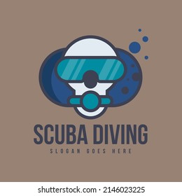 Scuba Diving Logo Design Concept Vector. Diving Logo Template Vector