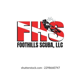 Scuba Diving Logo design for recreation purpose only. 