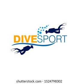 Scuba Diving Logo Design Vector Template