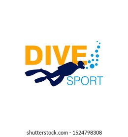 Scuba Diving Logo Design Vector Template