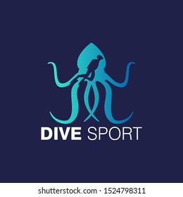 Scuba Diving Logo Design Vector Template