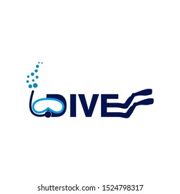 Scuba Diving Logo Design Vector Template