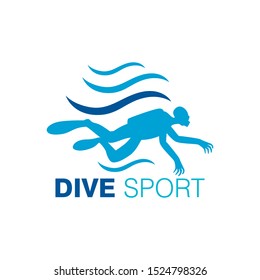 Scuba Diving Logo Design Vector Template