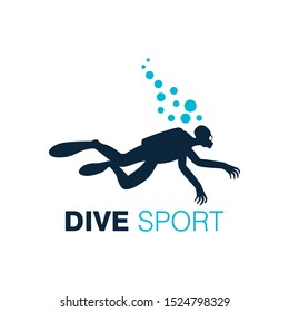 Scuba Diving Logo Design Vector Template