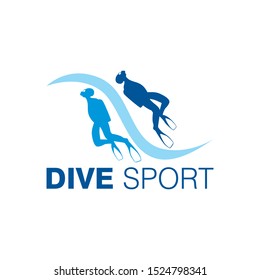 Scuba Diving Logo Design Vector Template