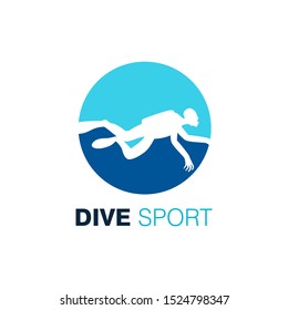 Scuba Diving Logo Design Vector Template