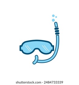 Scuba diving logo icon flat design