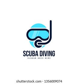 Scuba Diving Logo Template Vector. Diver Logo Concept