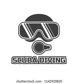 scuba diving logo for your business or sport school, vector illustration