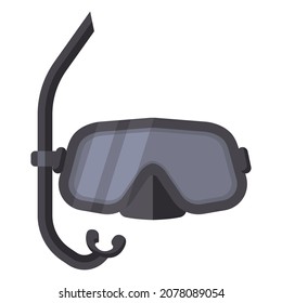 objeto vectorial de dibujos animados de máscara de buceo de scuba