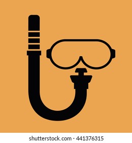 Scuba diving mask icon vector illustration