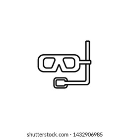 Scuba, diving mask vector icon