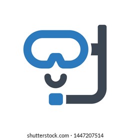 Scuba Diving Mask Vector Icon