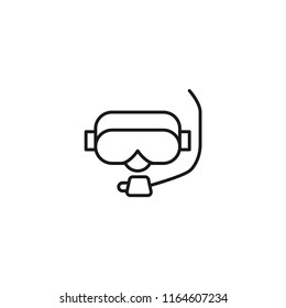 Scuba Diving Modern Simple Outline Vector Icon
