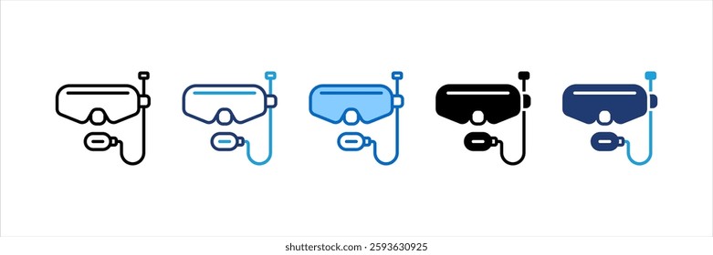 Scuba Diving Multi Style Icon Set