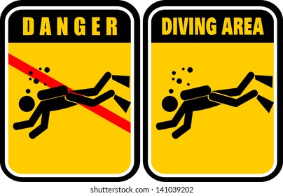 Scuba diving sign.
