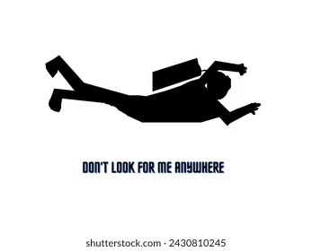 Scuba diving silhouettes, Diver silhouette, Scuba diver with quote