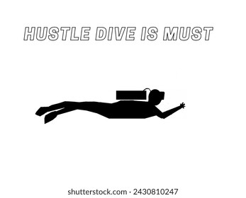 Scuba diving silhouettes, Diver silhouette, Scuba diver with quote