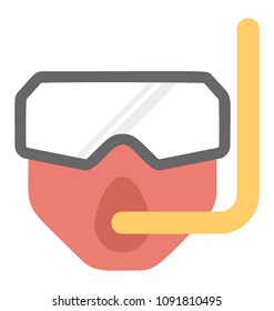 
Scuba diving snorkel, swimming mask
