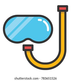 Scuba Diving Snorkel Vector Icon