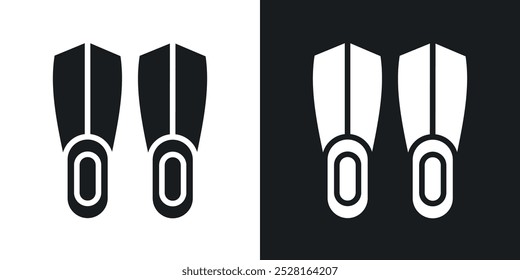 Scuba diving solid vector icon pack