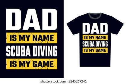 Scuba Diving T Shirt Design Template Vector