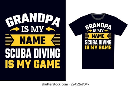 Scuba Diving T Shirt Design Template Vector
