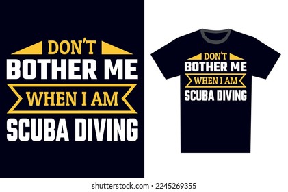 Scuba Diving T Shirt Design Template Vector