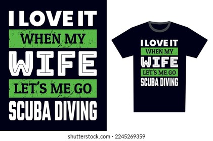 Scuba Diving T Shirt Design Template Vector