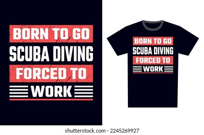Scuba Diving T Shirt Design Template Vector