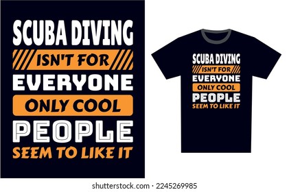 Scuba Diving T Shirt Design Template Vector